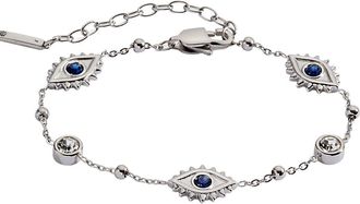 Alex and Ani Evil Eye Crystal Stone Chain Bracelet in Silver at Nordstrom