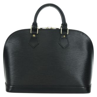 Louis Vuitton Alma Handbag Epi Leather Black Leather Handbag (Pre-Owned)
