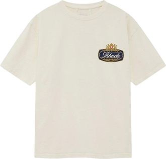Rhude Safari Crest Tee - - Tops - Uomo - Bianco - S