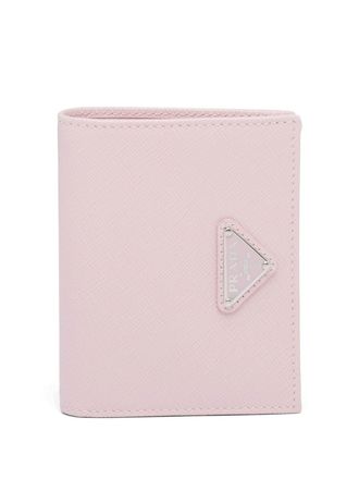 Prada triangle-logo Saffiano wallet - Pink