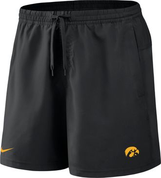 Nike Iowa Primetime Primary Logo Nike Mens Dri-FIT College Form Shorts in Black | 045T00AIA-8DV