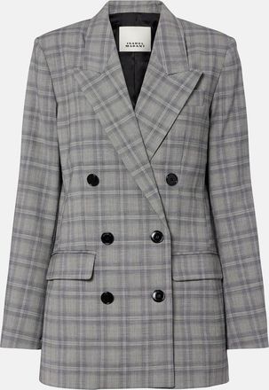 Isabel Marant Jevima Prince of Wales check wool-blend jacket
