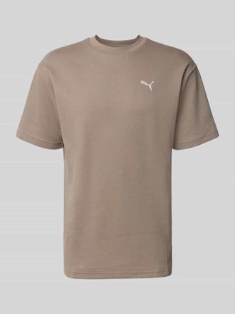 Puma Relaxed Fit T-Shirt aus reiner Baumwolle Modell ESS ELEVATED in Schlamm, Gr&ouml;&szlig;e XXL