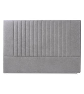 Home Heavenly Cabecero tapizado en tela gris con rayas verticales 160 x 6 x 120 cm