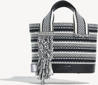 Amambaih Tutu Midi Bucket Bag in Ivory Black at Nordstrom, Size Medium