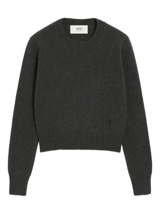 Ami cashmere crew-neck sweater - women - Wool/Cashmere - S - Grey