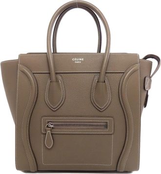 Celine Brown Leather Tote Bag (Pre-Owned)
