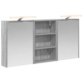 vidaXL Juego De Muebles De Ba&ntilde;o Con Estante 3 Pcs 126 X 16 X 62.5 Cm Vidaxl