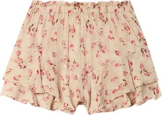 Isabel Marant Shorts Sornel a fiori - Toni neutri