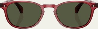 Oliver Peoples Finley Esq. Sun Acetate Round Sunglasses