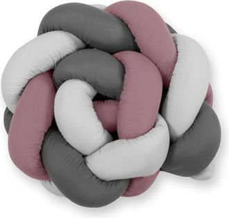 OEM Protector De Cuna Trenzado - Retro Rosa-gris-antracita