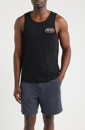 Brixton Rhett Logo Graphic Tank in Black at Nordstrom, Size X-Large