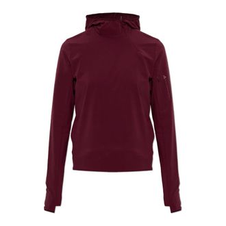 adidas by Stella McCartney Running Hybrid Open-Back Hooded Long Sleeve Pullover - Dames - Sport - Roze - Maat: XS Polyamide