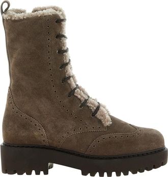 Brunello Cucinelli Veterschoenen - Dames - Schoenen - Bruin - Maat: 39 1/2 EU Zijde