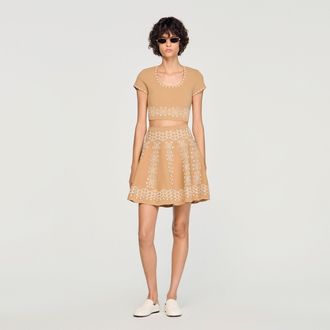 Sandro Short skirt with scarf embroidery