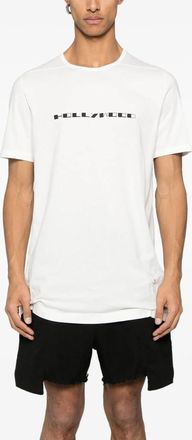 Rick Owens Mens Level Logo T-Shirt White Clothing > Polo & T-Shirts