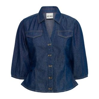 Ichi Camisa Denim Authentic - Blouses & Shirts - Mujer - Azul - XS