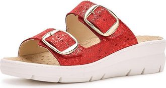 David Tate Mosaic Womens Wedge Shoes Red : EU 42 (US Womens 11-11.5) M (B), Leather