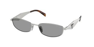 Prada PR D51S 1BC50Q Womens Sunglasses Silver Size 55