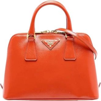 Prada Pre-owned Handbags, female, Orange, Size: ONE SIZE Pre-owned The Promenade