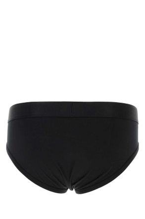 Emporio Armani Mens Black Stretch Cotton Brief Exterior: Elastane Intimo