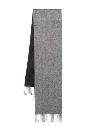 Brioni Sciarpa con effetto spazzolato - Grigio