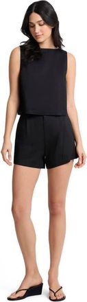Onia Stretch Linen Short in Black at Nordstrom, Size 10