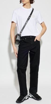 Versace Jeans Couture T-shirt With Logo Patch, Mens, White