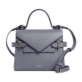 Le Tanneur Emilie Double Flap Handtas - Dames - Handtassen - Blauw - ONE Size - Leer - Tassen