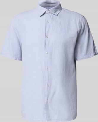 Mc Neal Regular Fit Freizeithemd aus Leinen-Baumwoll-Mix in Eisblau, Gr&ouml;&szlig;e XXXL