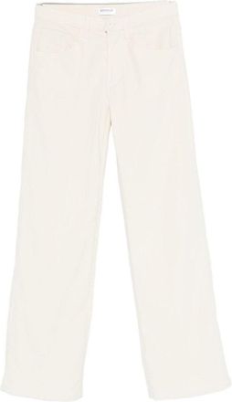 Dondup Wide-Leg Off-White Jeans With High Waist