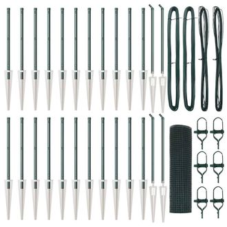 Berkfield Home Welded Wire Fence with 13 Spike Posts Green 0.4x50 m Steel