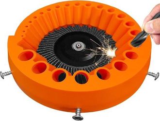 OEM Amoladora De Brocas Para Amoladora Angular De 125 Mm - Afila Brocas De 2 A 13 Mm - Reparaci&oacute;n De Brocas Con P&uacute;as (naranja)