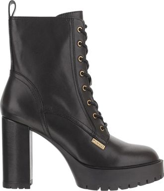 Pinko Clara 03 Leren Enkellaarzen - Dames - Laarzen met Hak - Zwart - 37 EU - Leer - Schoenen