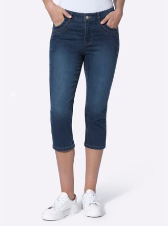 Heine Bequeme Jeans HEINE, Damen, Gr. 34, Normalgr&ouml;ssen, blau, stone, washed, 81% Baumwolle, 17% Polyester, 2% Elasthan, unifarben, kurz, Jeans Bequeme Jean
