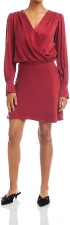 Fifteen Twenty Denise Drape Front Mini Dress In Brick
