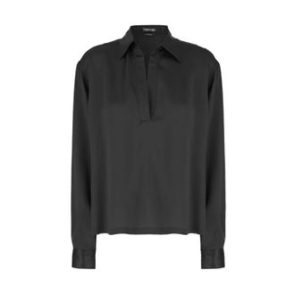 Tom Ford Dames, Blouses & Shirts, Zwart, Maat: XS