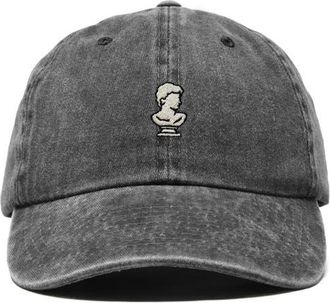 Dalix Sculpture Dad Cap in Washed Black at Nordstrom