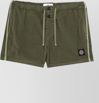Stone Island logo patch swim shorts