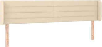 vidaXL Cabecero Con Led De Tela Crema 163x16x78/88 Cm Vidaxl