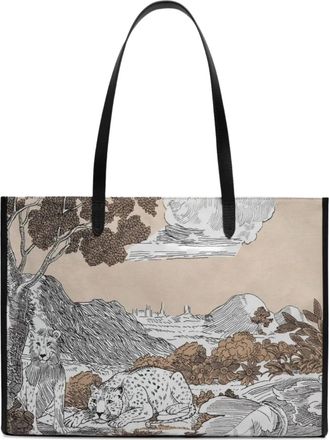 Inouï Editions Borsa a spalla con stampa - Toni neutri