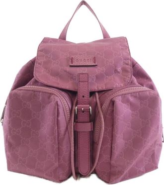 Gucci Pink Nylon Backpack (Pre-Owned)