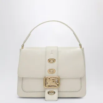 Burberry Small Rider shoulder bag in beige lambskin