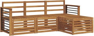 vidaXL Conjunto De Sof&aacute;s De Exterior 4 Uds. Natural Vidaxl