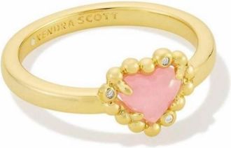 Kendra Scott Anna Framed Band Ring In Pink Gold