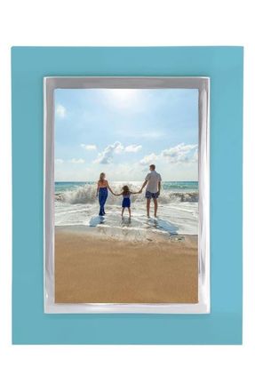Mariposa Bordered 5 x 7-Inch Picture Frame in Teal at Nordstrom