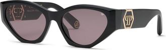 Philipp Plein SPP161 0700 Womens Sunglasses Black Size 58