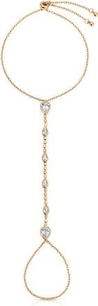 Ettika Cubic Zirconia Bezel Hand Chain in Gold at Nordstrom