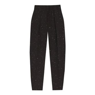 Cortana Kale- pantaloni in seta stretch stampa macchie - - Trousers - Donna - Nero - L