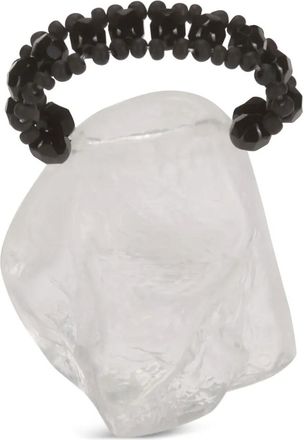 Maria Calderara Anello con cristalli - Nero